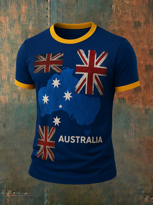 Men's Vintage Australian Casual T-Shirt
