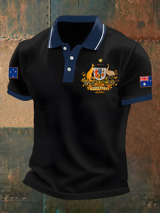 Men's Vintage Australian Casual Polo Shirt