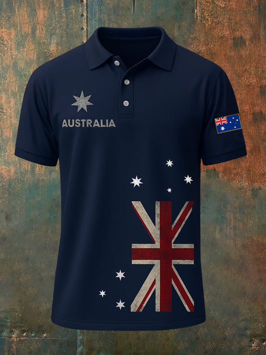 Men's Vintage Australian Casual Polo Shirt