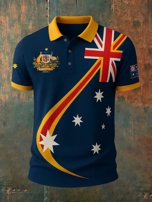 Men's Vintage Australian Casual Polo Shirt
