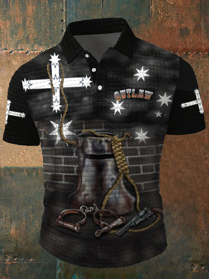 Men's Aussie Outlaw Eureka Flag Printed Casual Tops