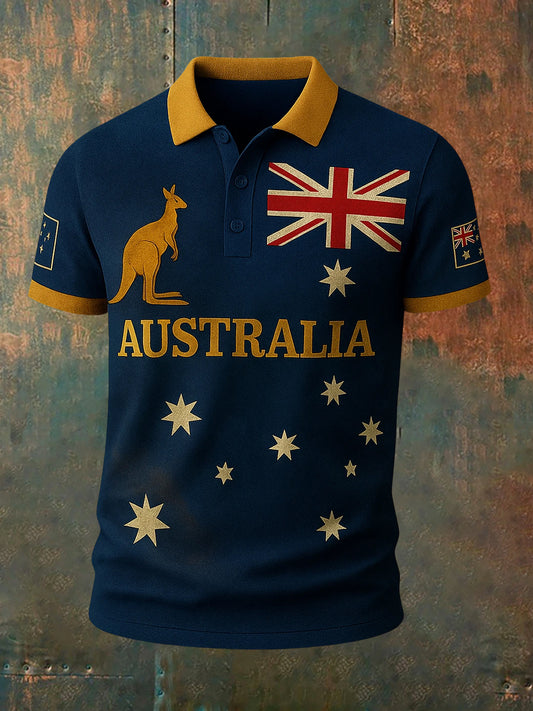 Men's Vintage Australian Casual Polo Shirt
