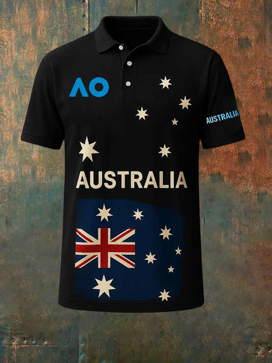 Men's Vintage Australian Casual Polo Shirt