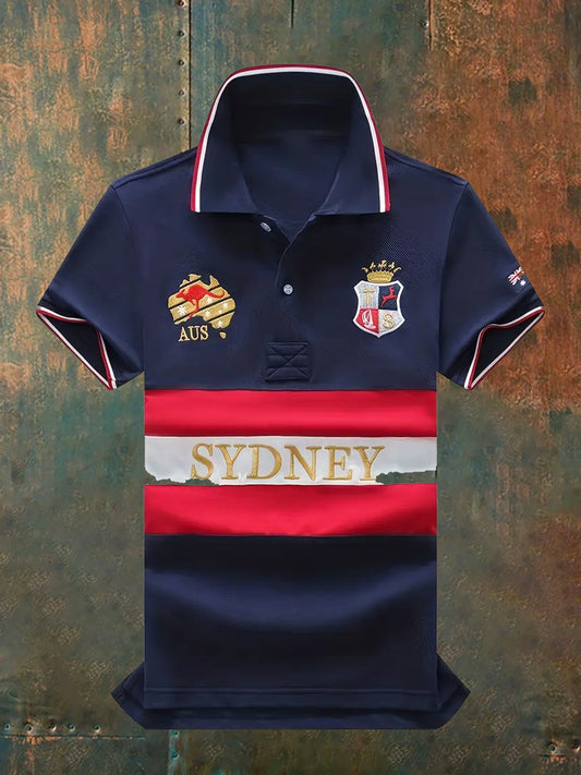 Men's Vintage Australian Casual Polo Shirt