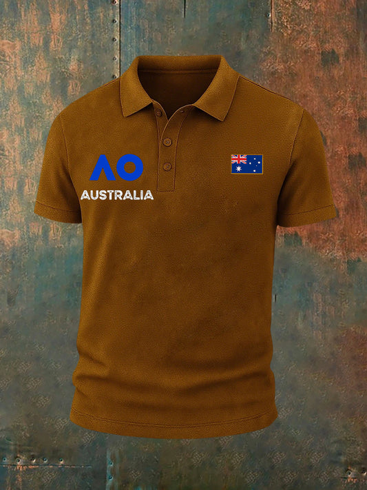 Men's Vintage Australian Casual Polo Shirt