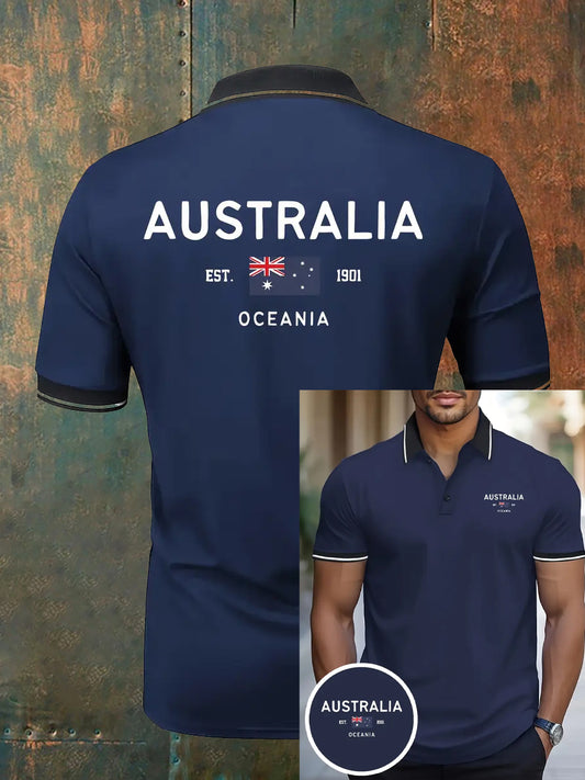 Men's Vintage Australian Casual Polo Shirt