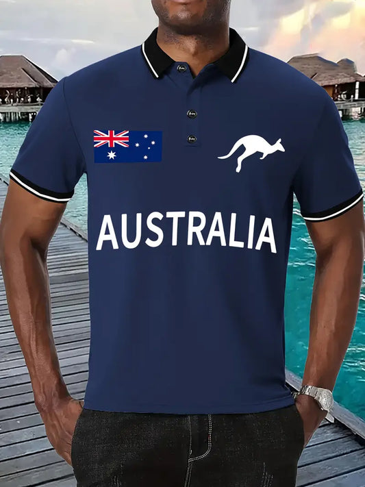 Men's Vintage Australian Casual Polo Shirt