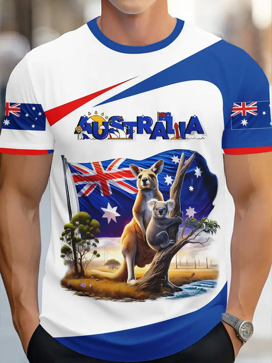 Men's Vintage Australian Casual T-Shirt