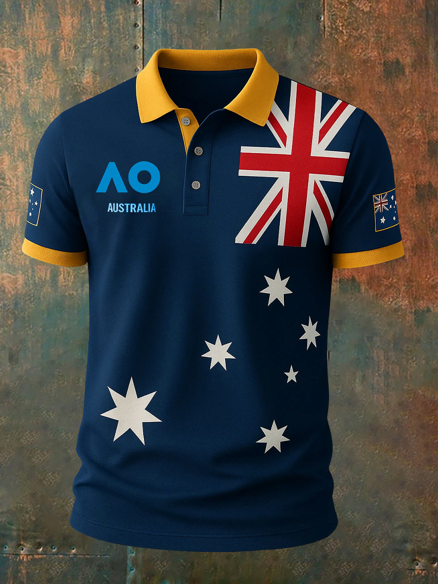 Men's Vintage Australian Casual Polo Shirt