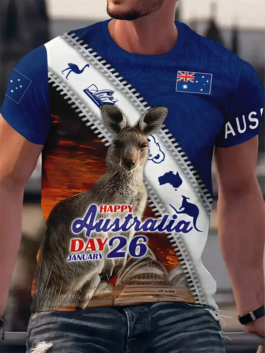 Men's Vintage Australian Casual T-Shirt