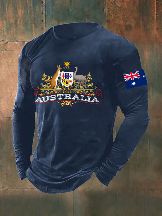 Men's Australian Flag Long Sleeve T-shirt