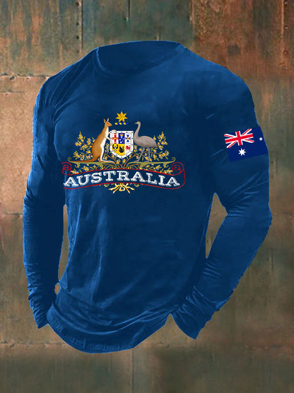 Men's Australian Flag Long Sleeve T-shirt