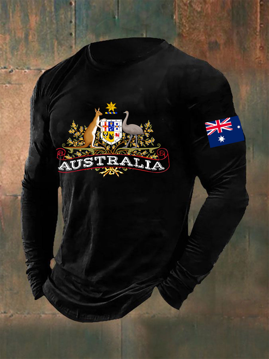 Men's Australian Flag Long Sleeve T-shirt