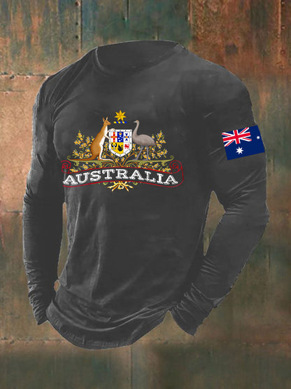 Men's Australian Flag Long Sleeve T-shirt