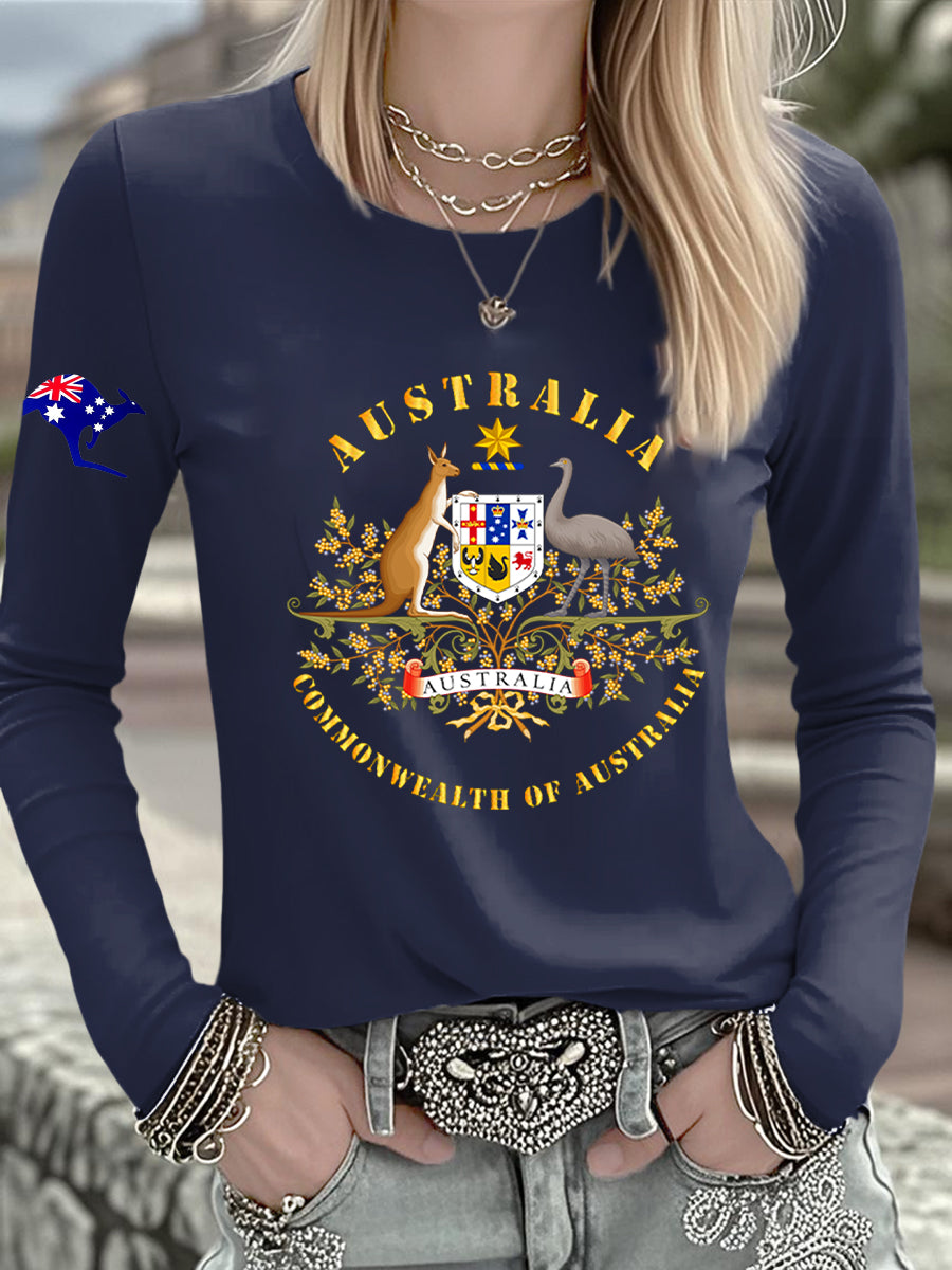 Women's Australian Flag Long Sleeve T-Shirt