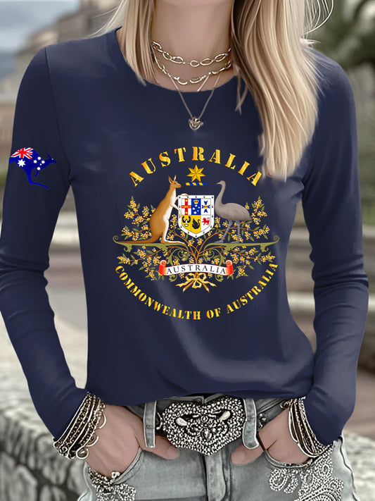 Women's Australian Flag Long Sleeve T-Shirt