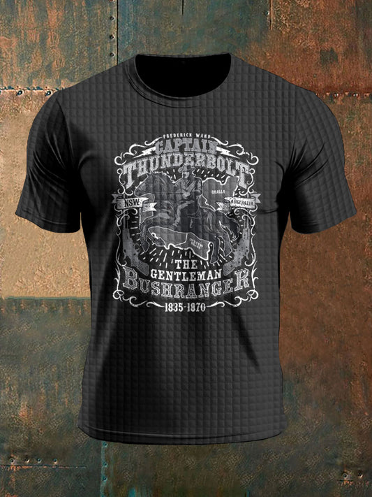 Men's Eureka Flag Aussie Bushranger Printed T-shirt