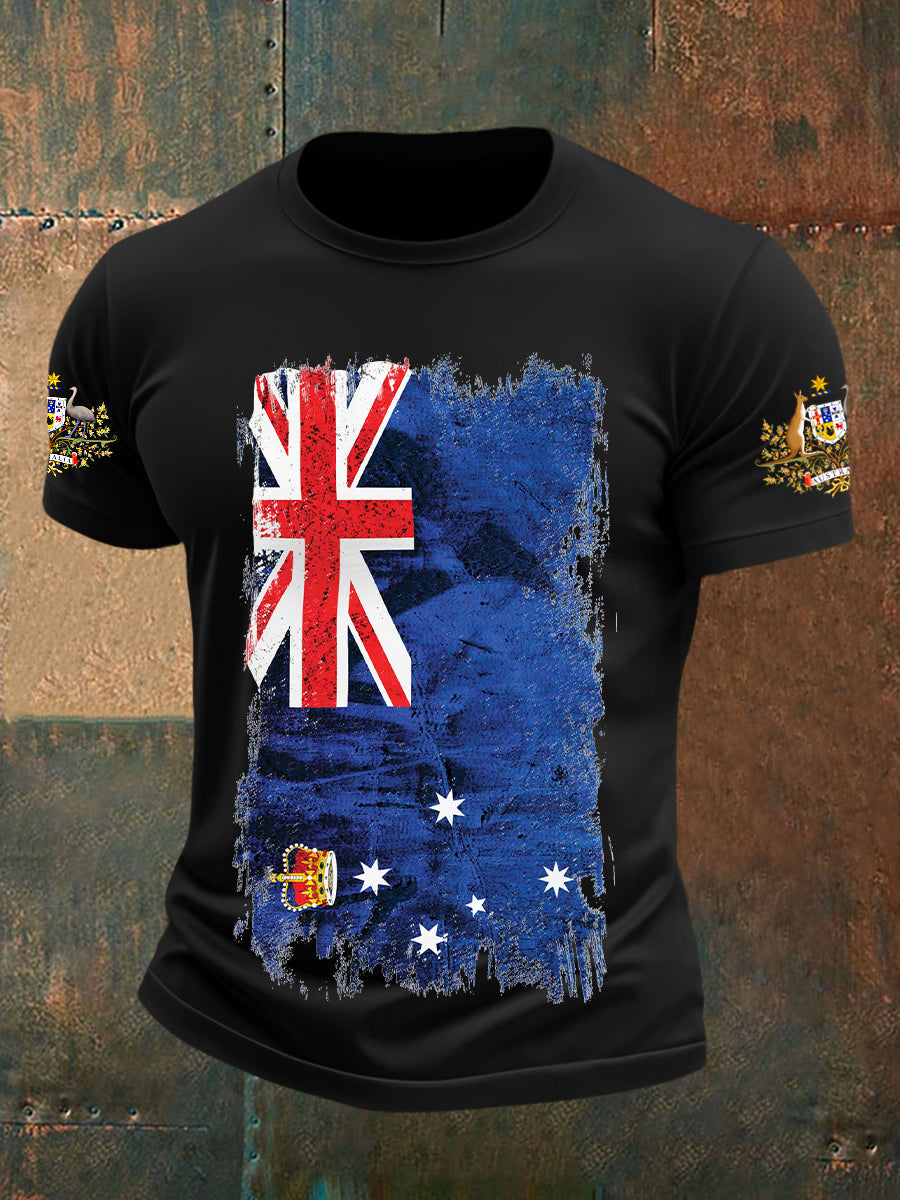Men's Australian Flag Short Sleeve T-Shirt