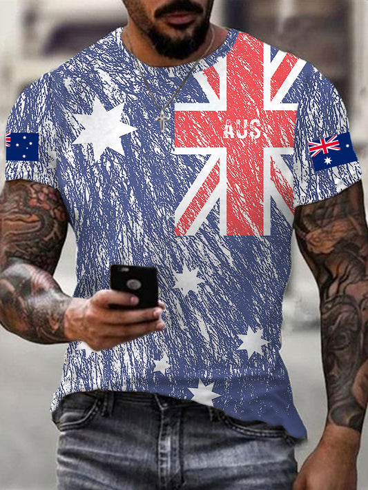 Men's Australian Flag Short Sleeve T-Shirt