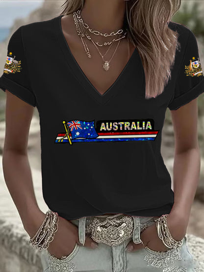 Women's Australian Flag Short Sleeve T-shirt