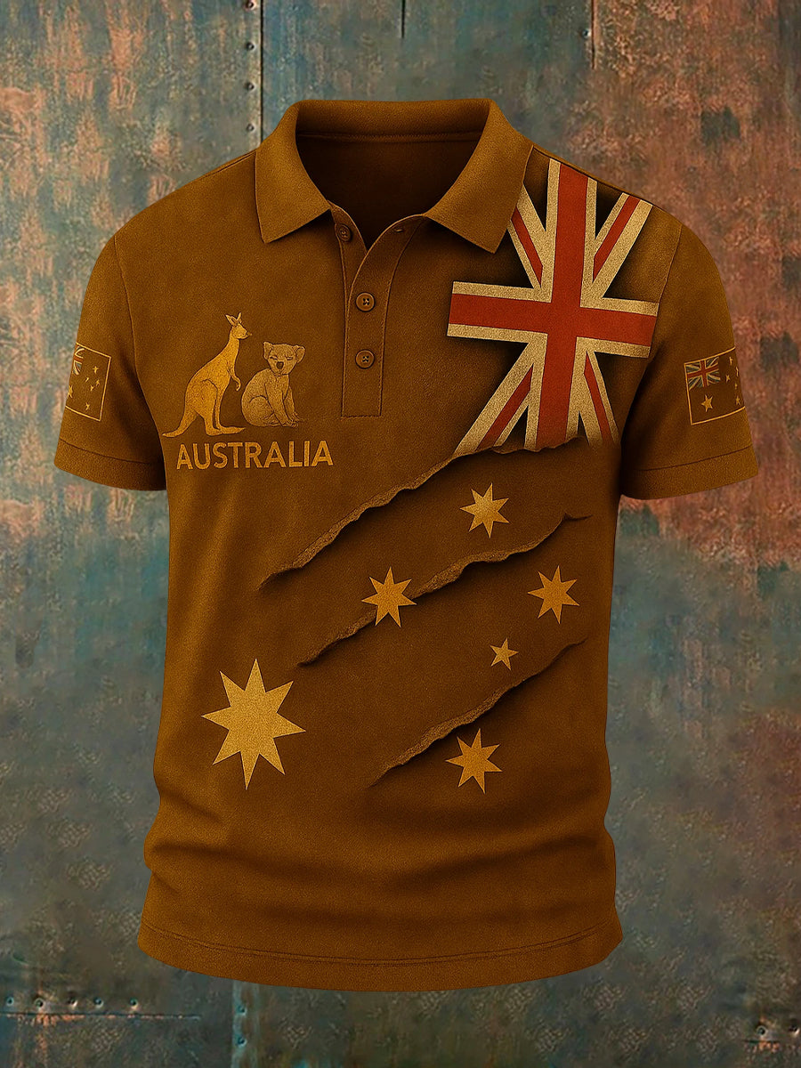 Men's Vintage Australian Casual Polo Shirt