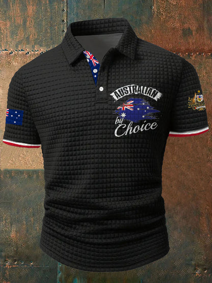 Men's Aussie AU Flag By Choice Printed Casual Tops