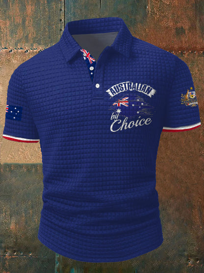 Men's Aussie AU Flag By Choice Printed Casual Tops