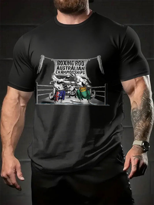 Men's Aussie Funny Printed T-shirt