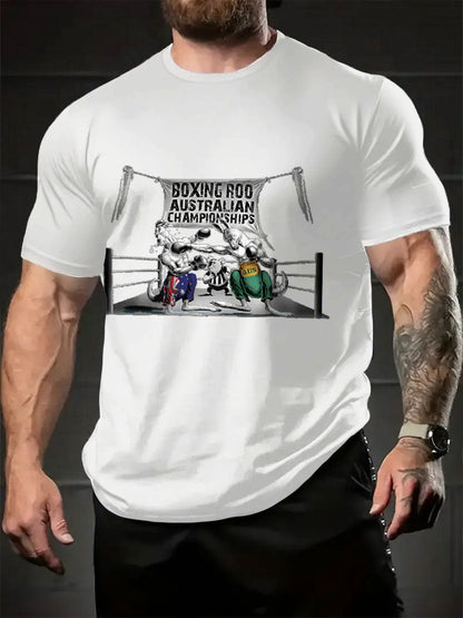 Men's Aussie Funny Printed T-shirt