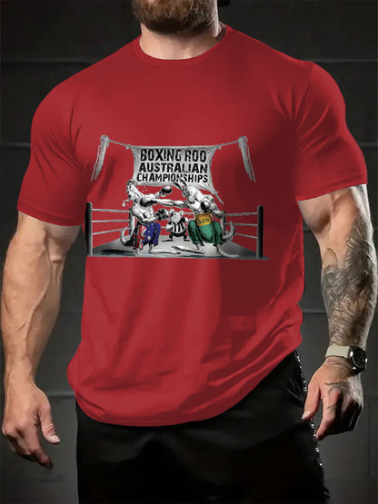 Men's Aussie Funny Printed T-shirt