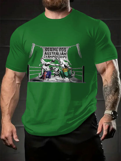 Men's Aussie Funny Printed T-shirt