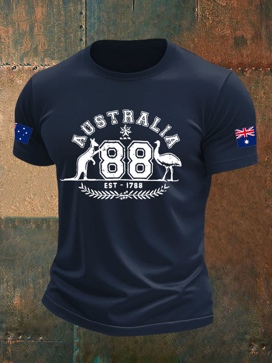 Men's Australia imitation cotton short-sleeved T-shirt