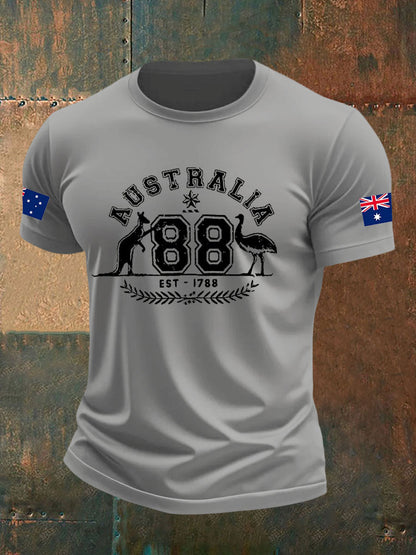 Men's Australia imitation cotton short-sleeved T-shirt