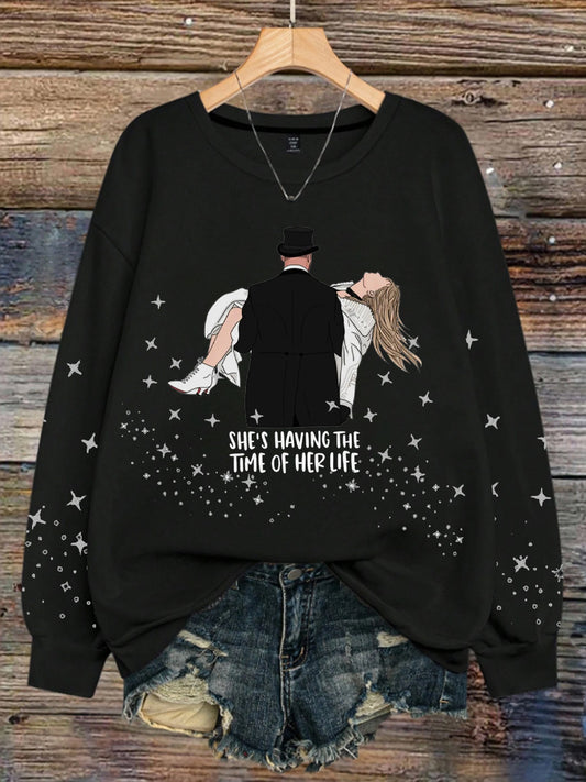 Women's 8789 Diva Engaged Era Printed Sweatshirt