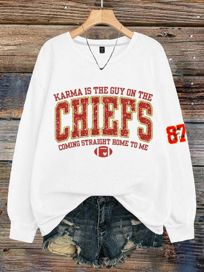 Women's Chiefs 8789 Diva Engaged Era Printed Sweatshirt