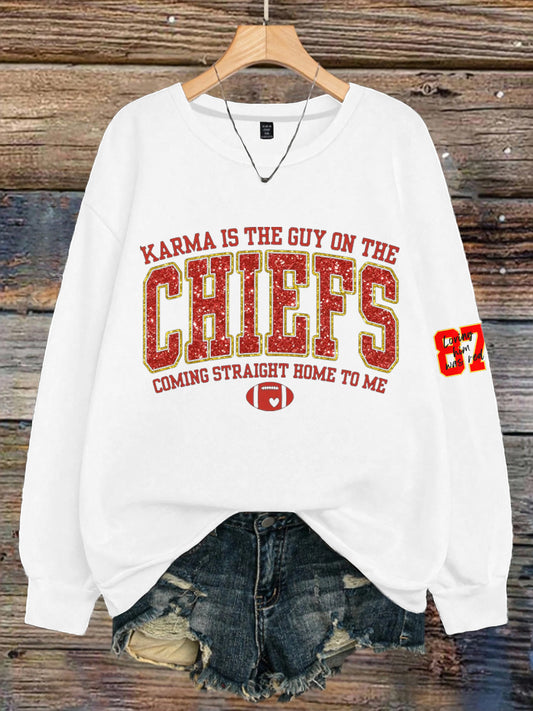 Women's Chiefs 8789 Diva Engaged Era Printed Sweatshirt