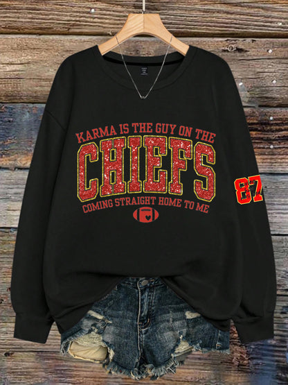 Women's Chiefs 8789 Diva Engaged Era Printed Sweatshirt