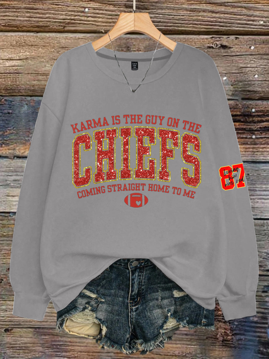 Women's Chiefs 8789 Diva Engaged Era Printed Sweatshirt