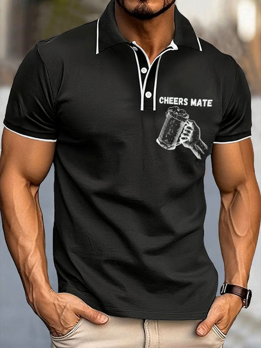 Men's Aussie Drinking Funny Printed Casual Tops