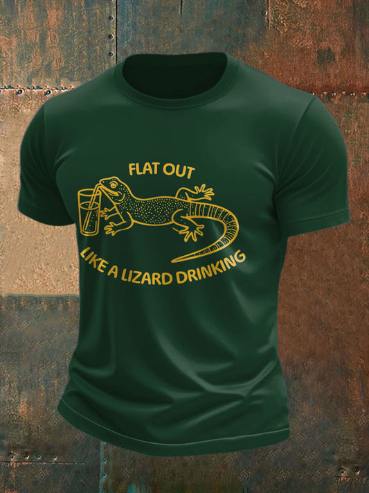 Men's Aussie Drinking Funny Printed T-shirt