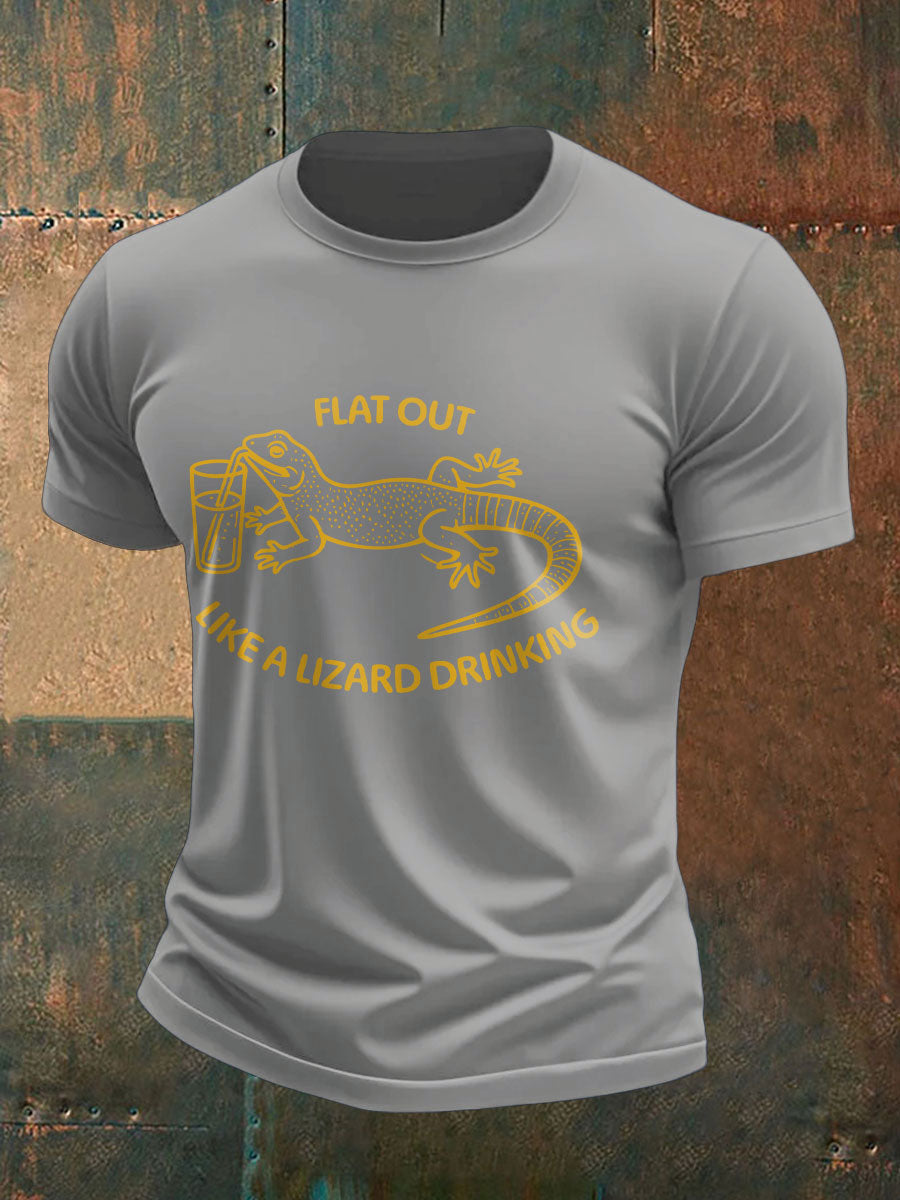 Men's Aussie Drinking Funny Printed T-shirt