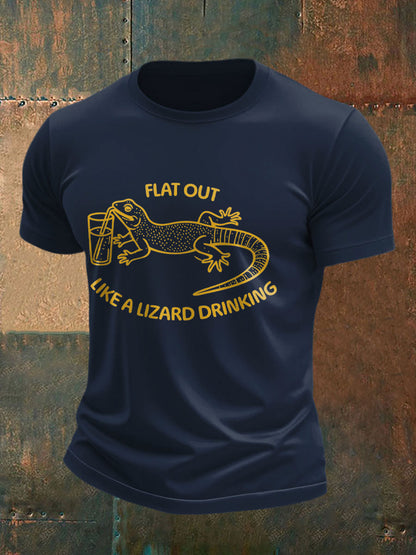 Men's Aussie Drinking Funny Printed T-shirt