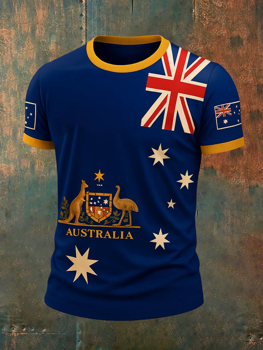 Men's Vintage Australian Casual T-Shirt