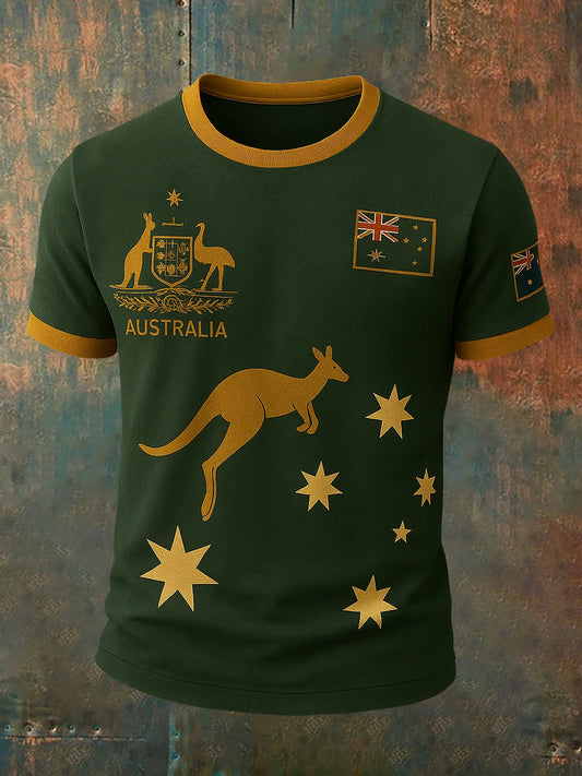 Men's Vintage Australian Casual T-Shirt