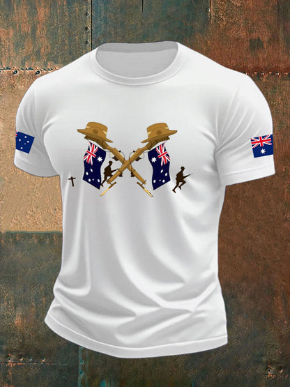 Men's Australia imitation cotton short-sleeved T-shirt