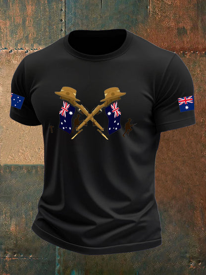 Men's Australia imitation cotton short-sleeved T-shirt