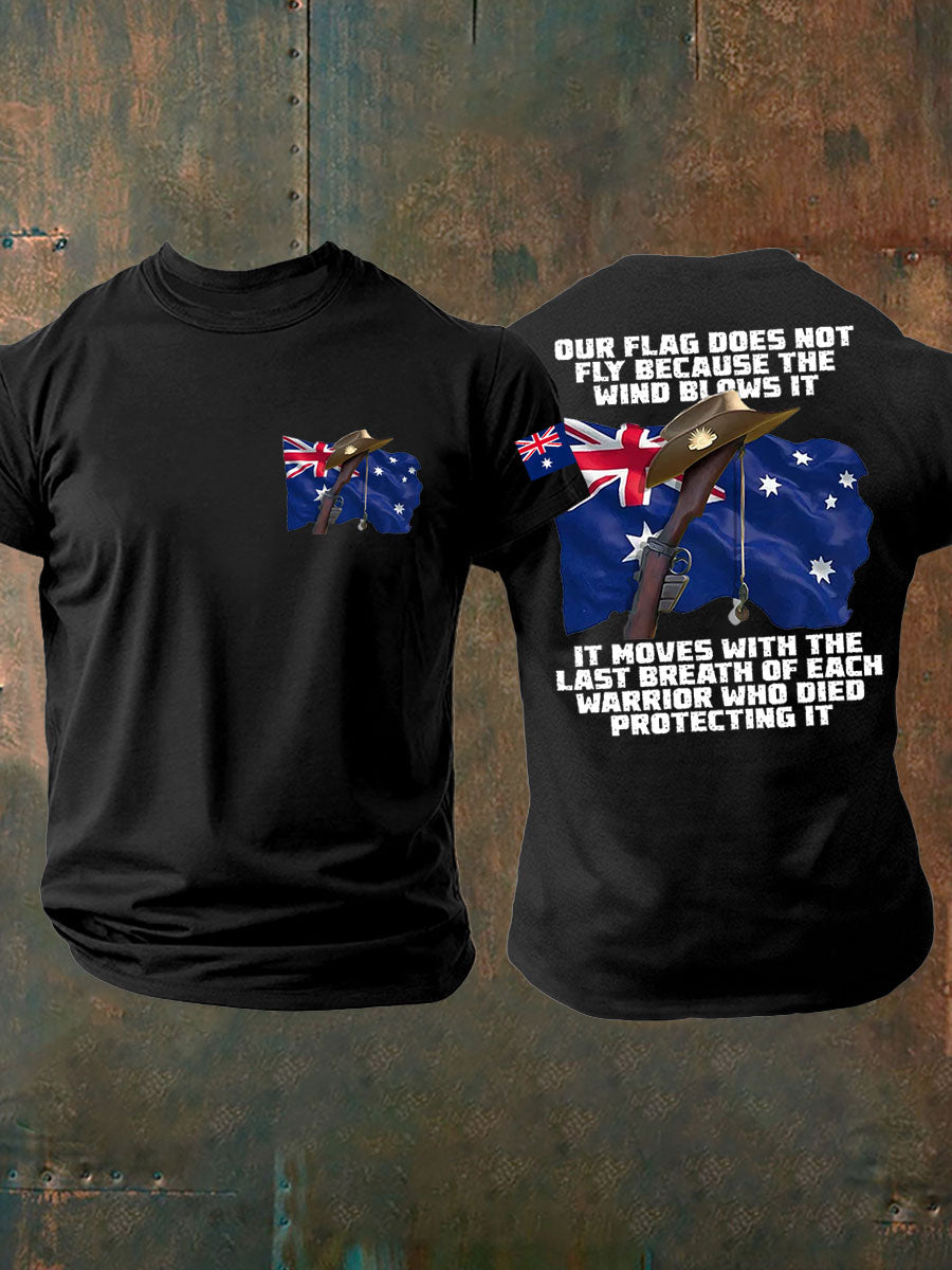 Men's Australia Veteran imitation cotton short-sleeved T-shirt