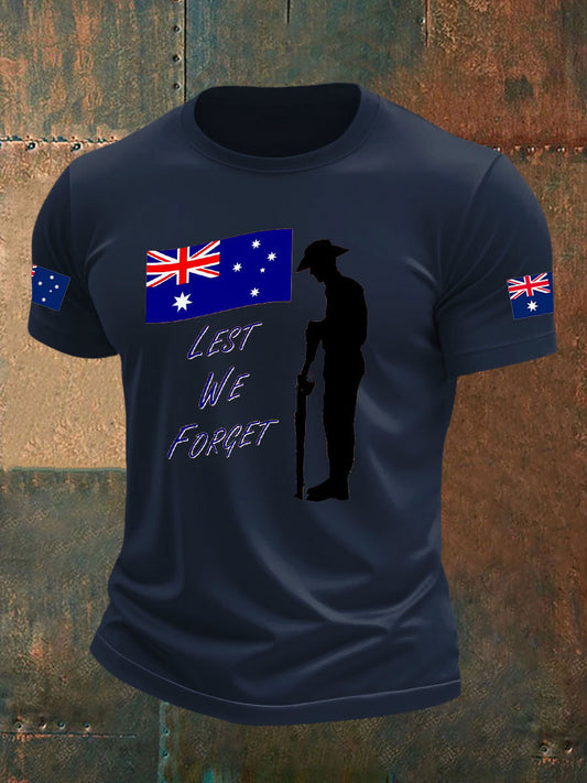 Men'sAustralia Veteran  imitation cotton short-sleeved T-shirt