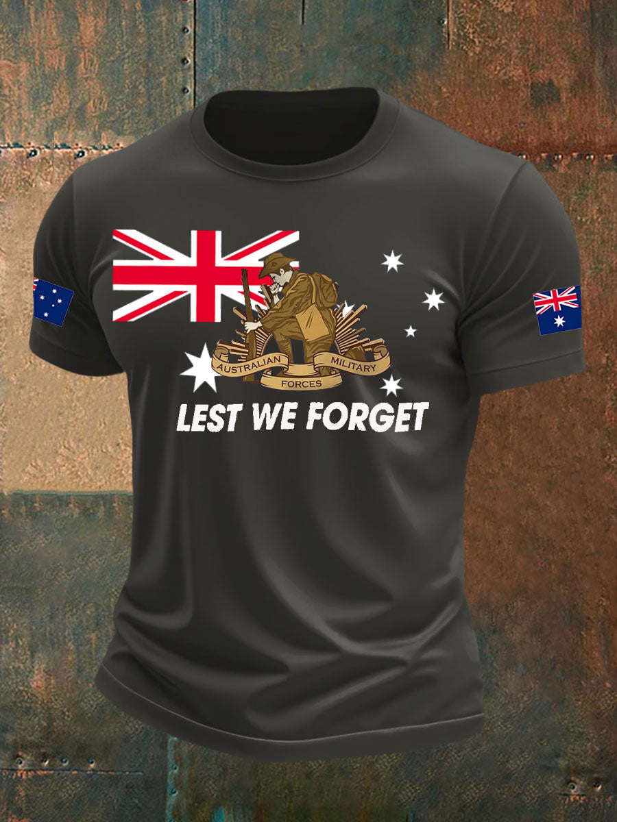 Men's Australia Veteran imitation cotton short-sleeved T-shirt
