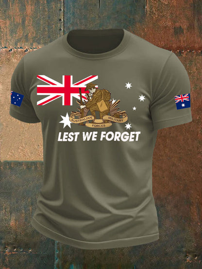 Men's Australia Veteran imitation cotton short-sleeved T-shirt